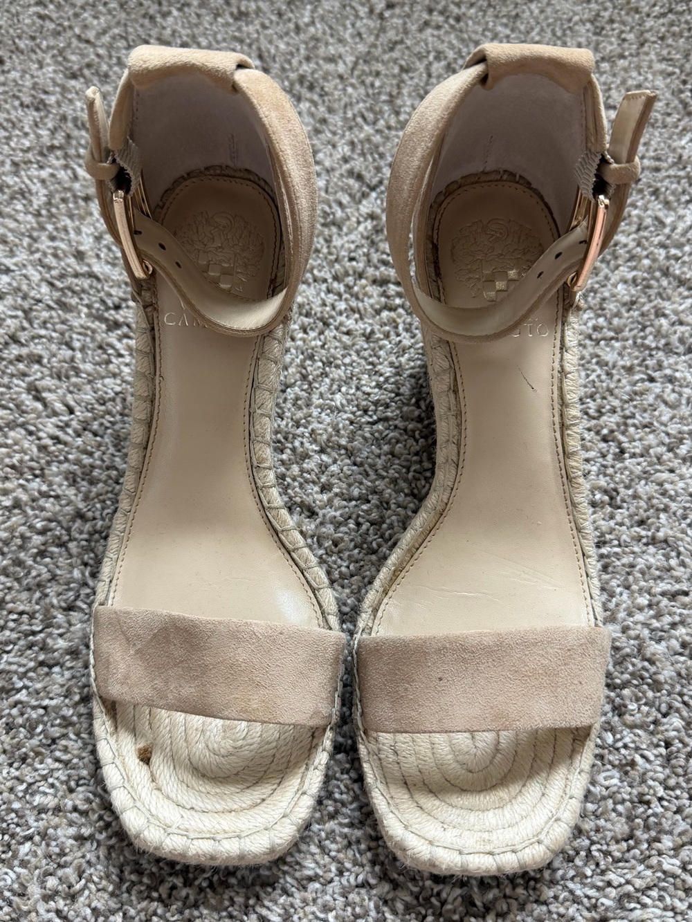 Vince Camuto Tan Ankle-Strap Espadrille Sandals